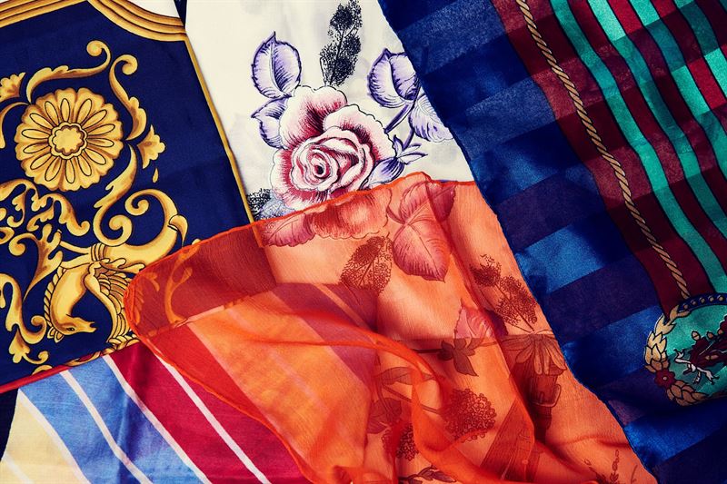 Textilier i olika mönster