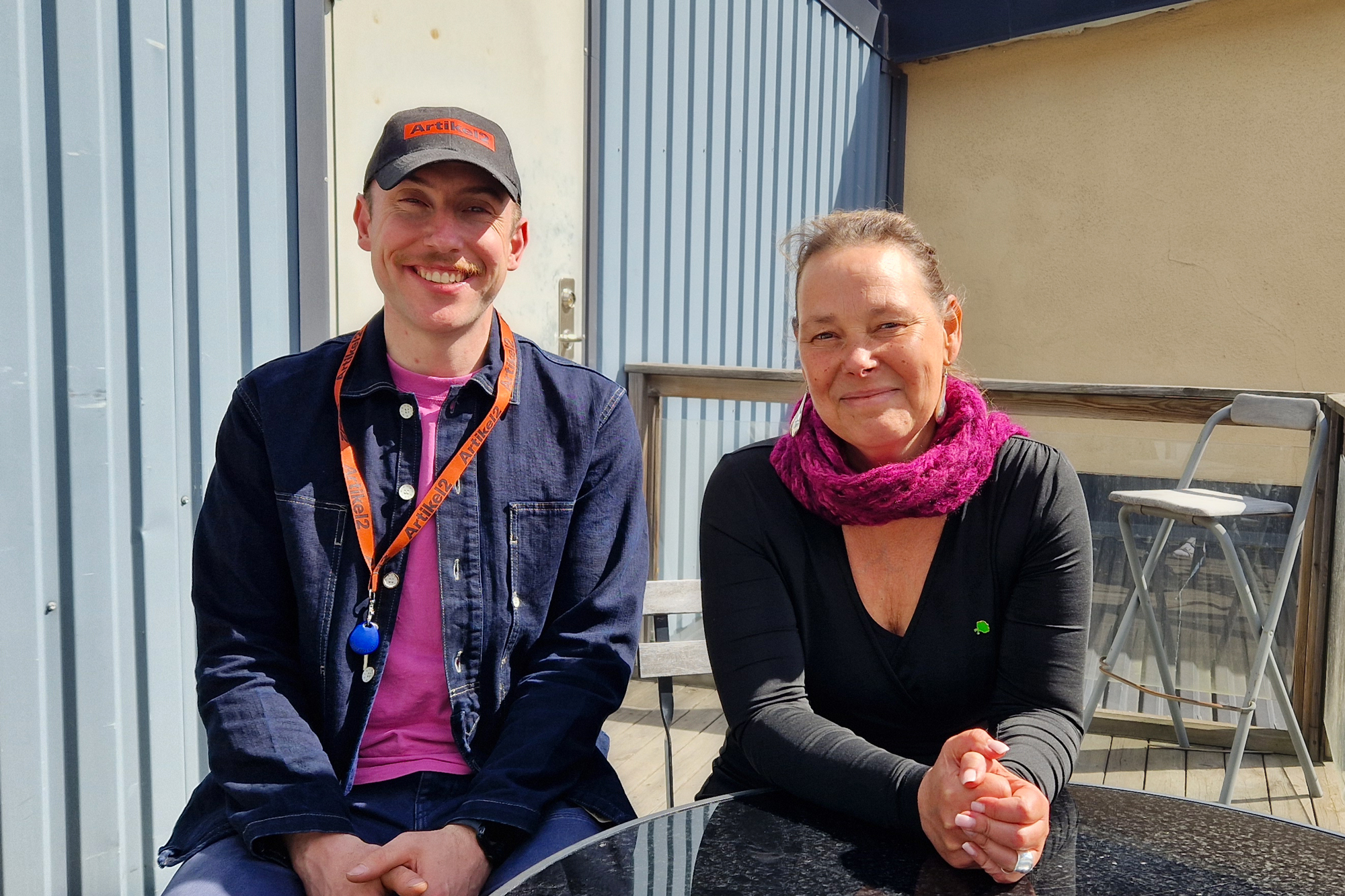 Artikel2:s generalsekreterare Brian Kelly och ordförande Charlotta Szczepanowski