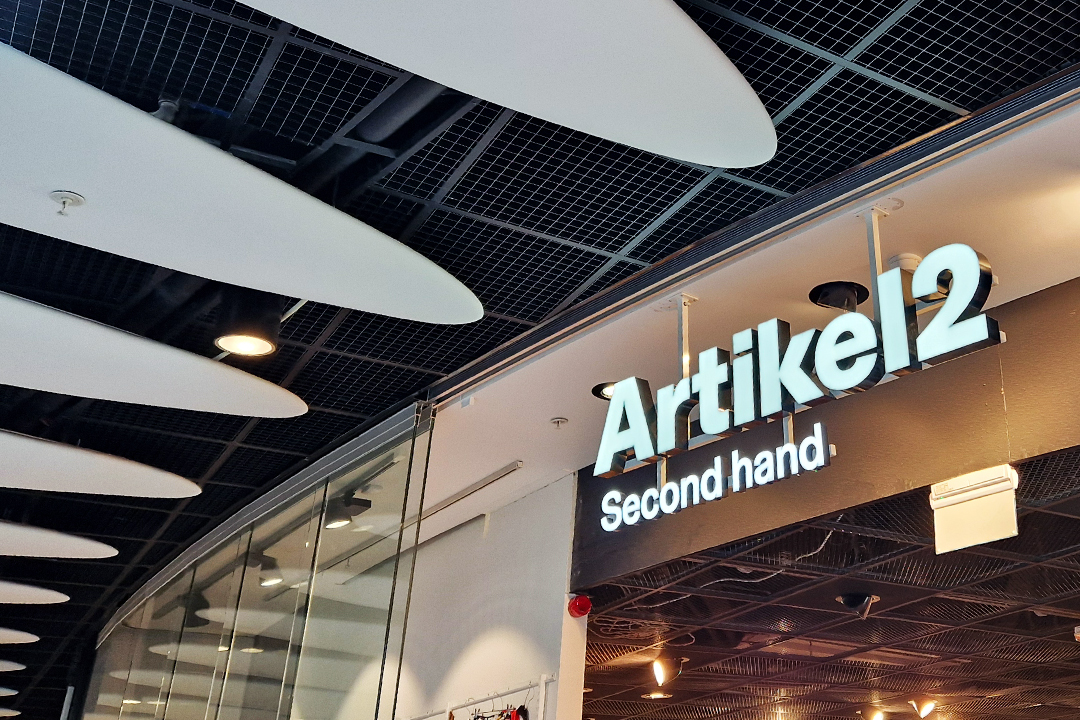 Artikel2 Second hand Liljeholmen Entréskylt